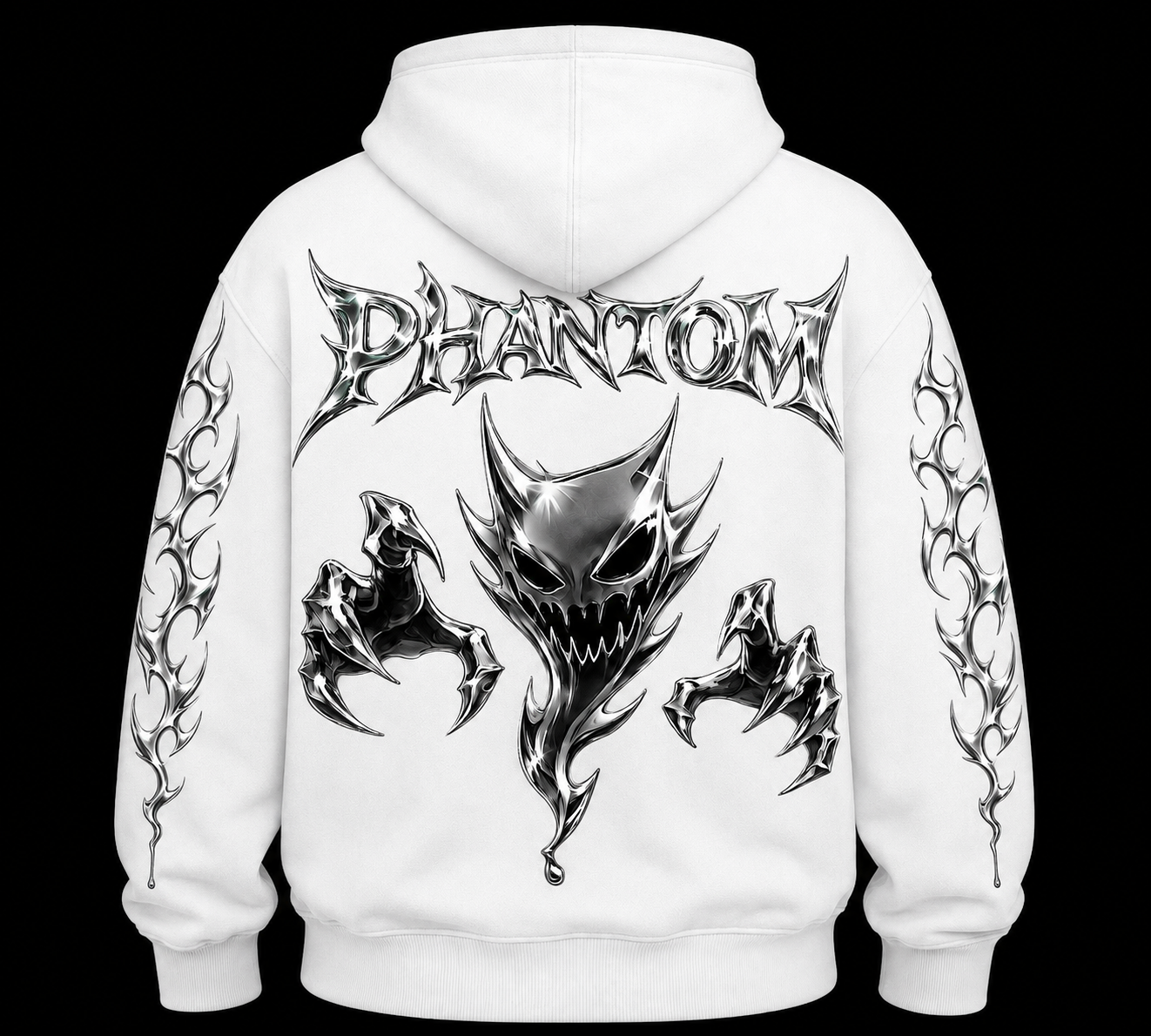 Chrome Demon hoodie — white