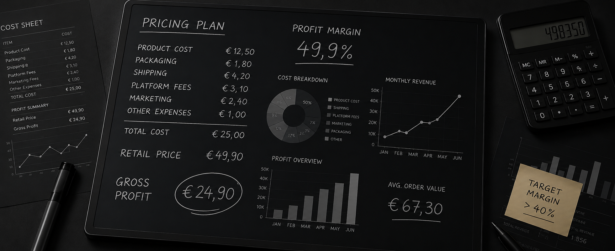 Pricing & Profitability — pricing plan and margin notes