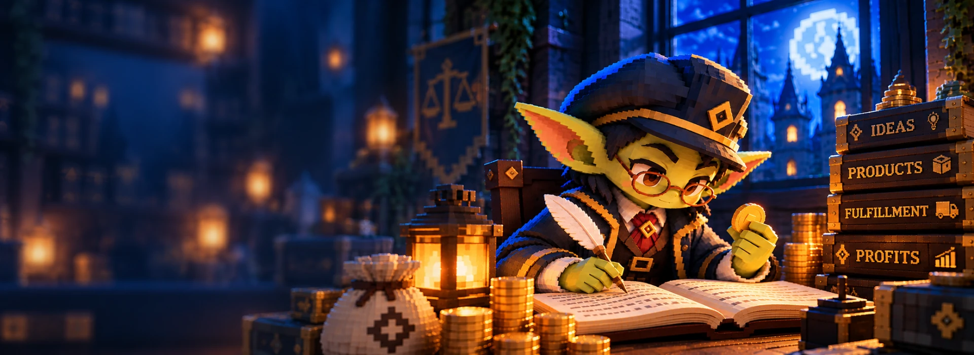 A voxel merchant planning a project's budget