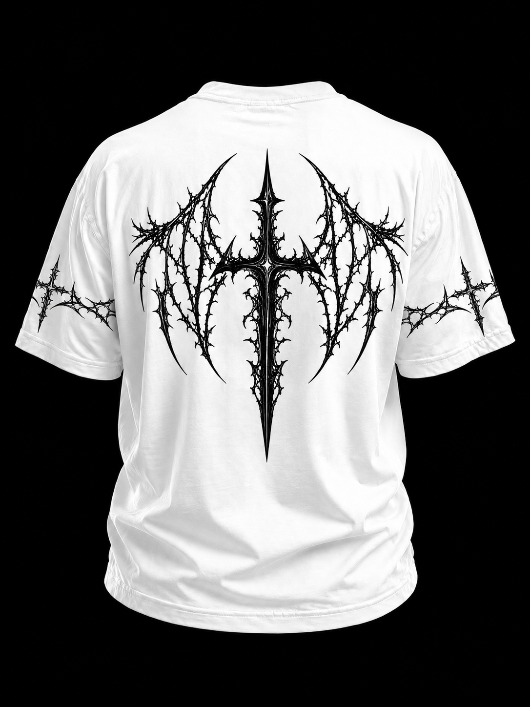 Thorn cross tee — white