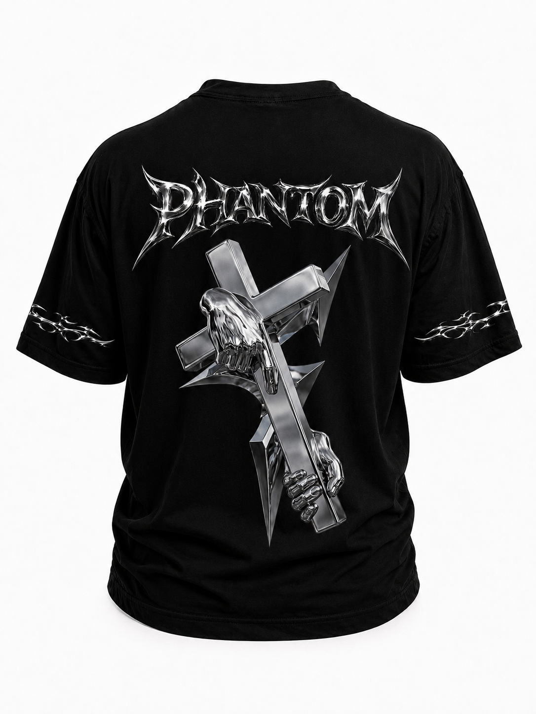 Void Tee — chrome cross back print