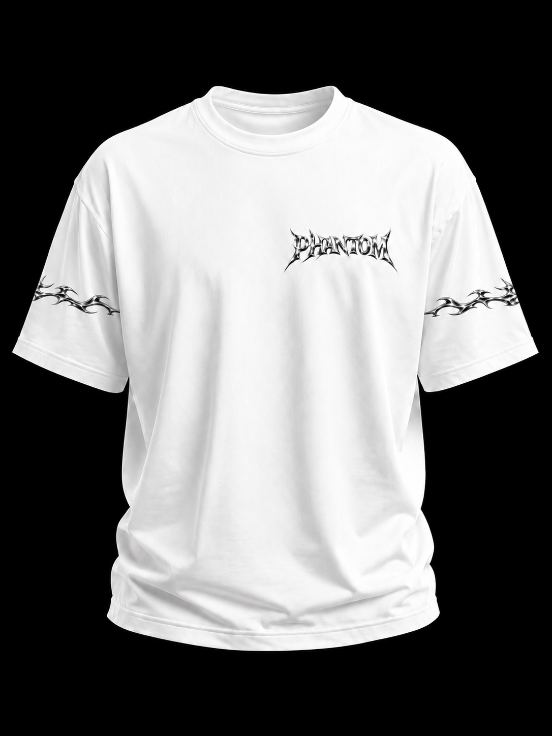 White Barbed Cross Tee — front product view