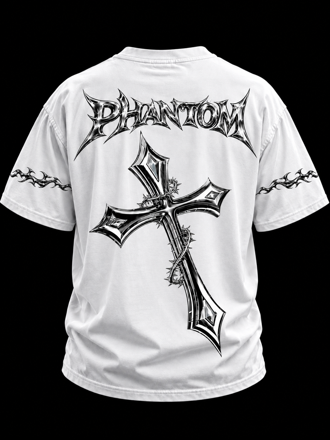 White Cross Tee — back product view