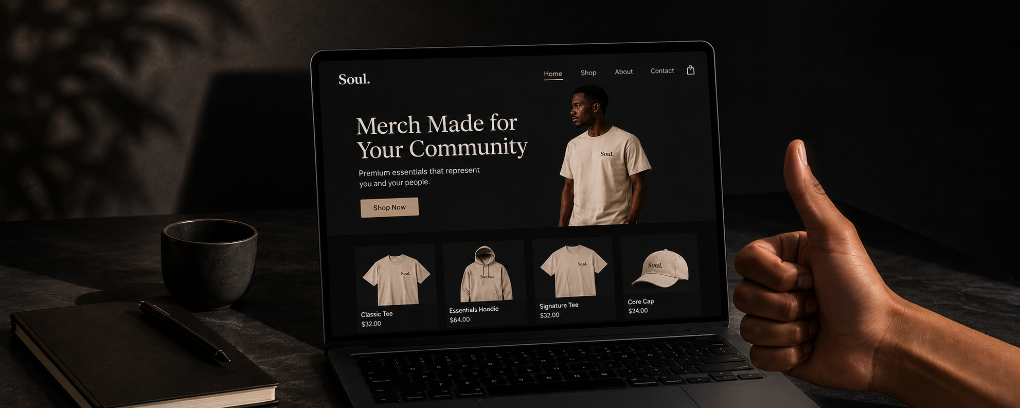 Approve the Store Experience — storefront on laptop