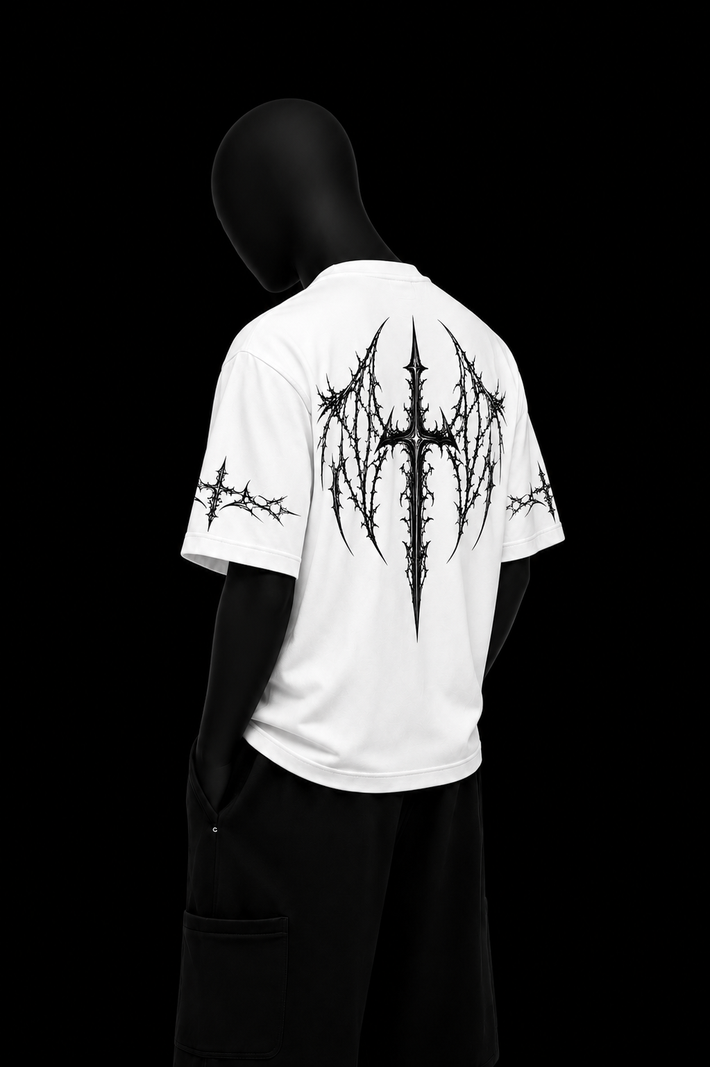 Spectre Tee — thorn cross back print